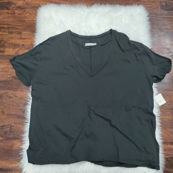NWT We The Free Black Oversized Distressed Sundance Tee Free People Women's M - Picture 4 of 12